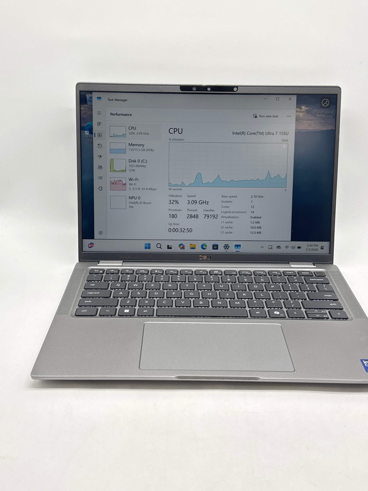 Dell Latitude 7450 14″ Intel Ultra 7 155U 16GB RAM 512GB SSD – Used