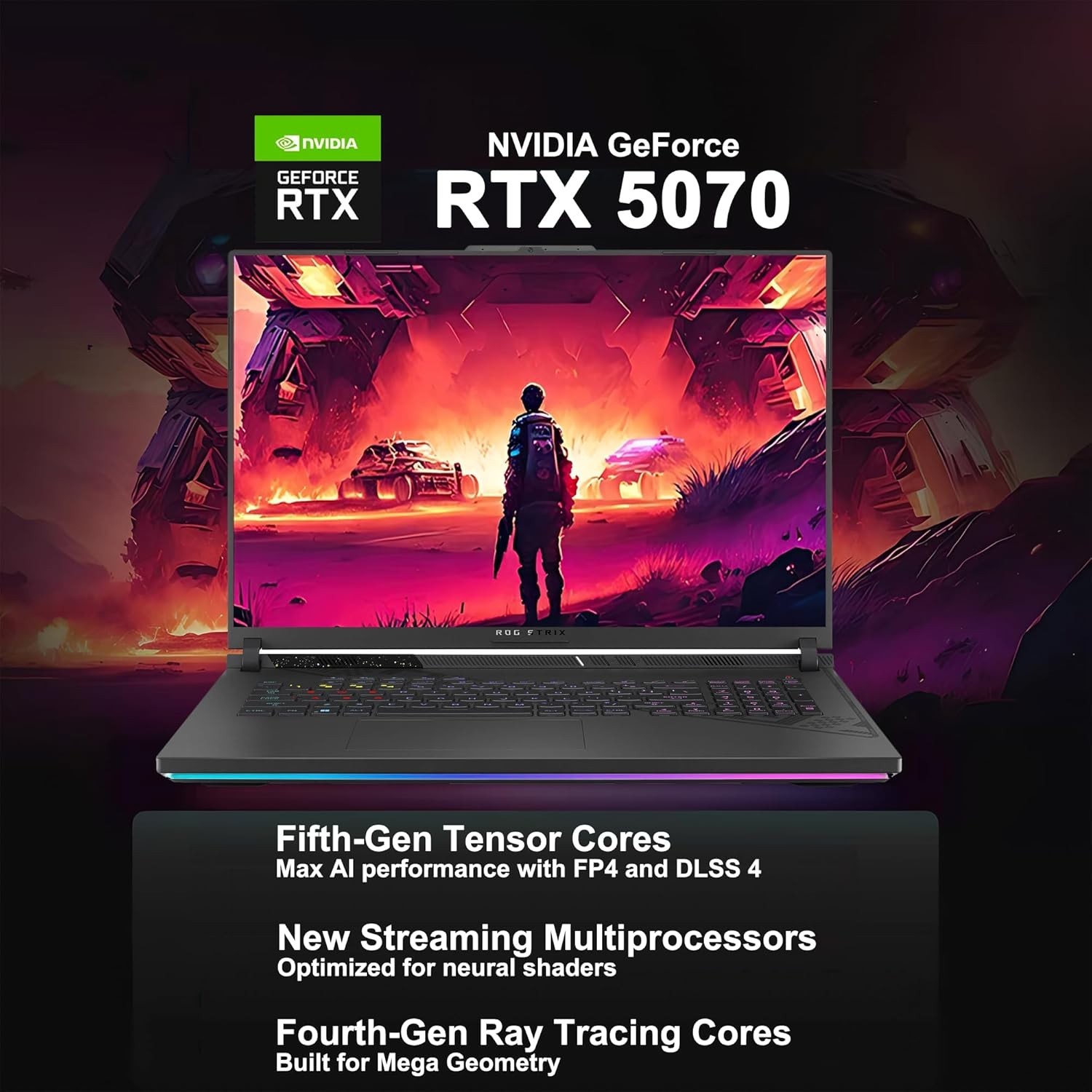 NEW ASUS ROG Strix G18 18″ 2.5K 240MHz, RTX 5070 ,Ryzen 9-8940HX, 64GB,1TB