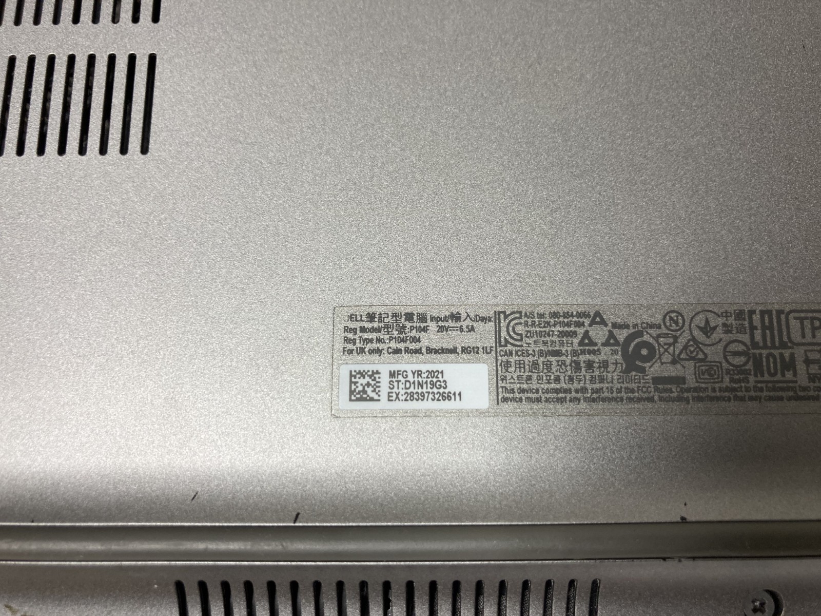 Dell Precision 3561 15.6″ Intel i7-11850H @2.50GHz 16GB RAM NO SSD Parts *READ