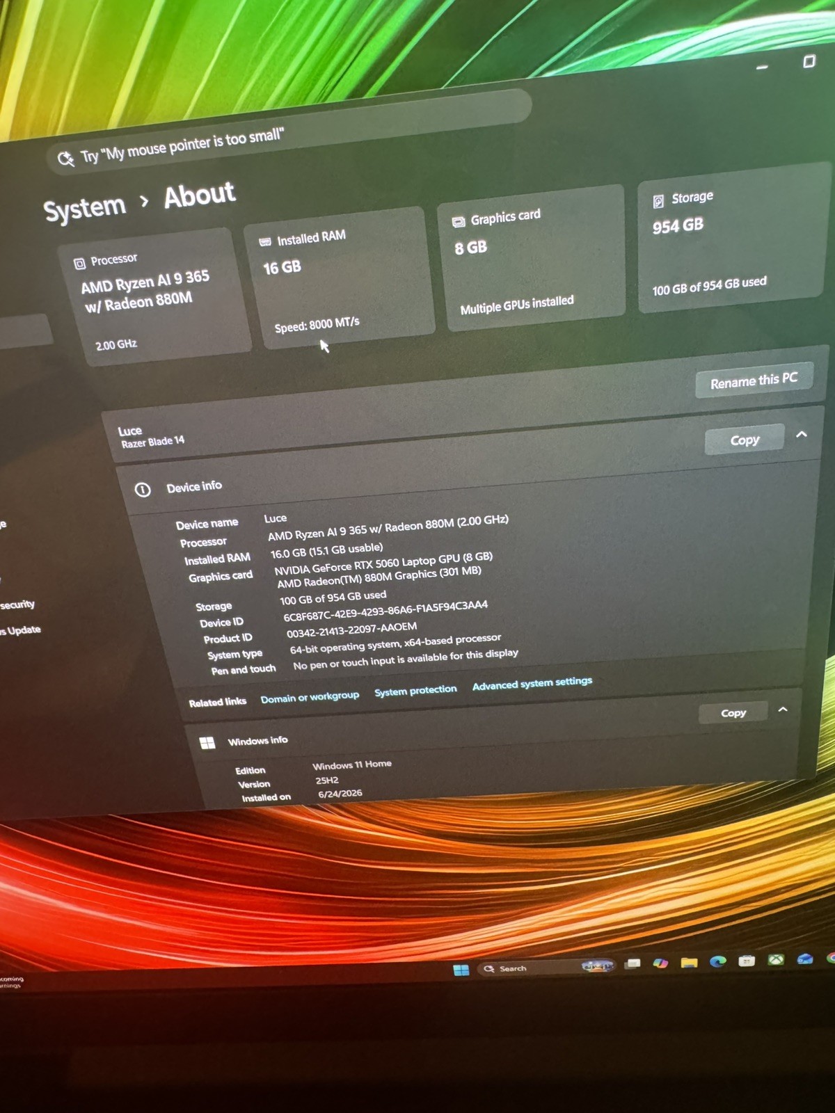 RazerBlade14 – 3K120 HzOLED -GeForceRTX5060 -Black