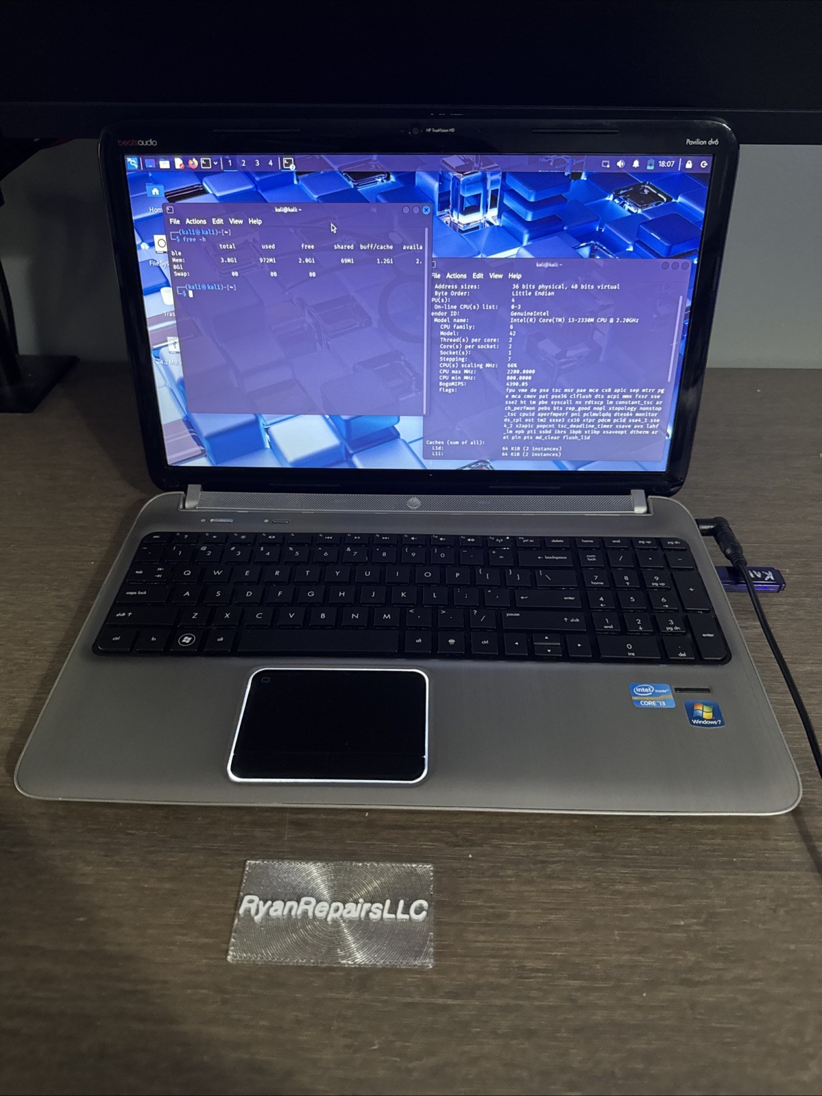 HP PAVILION DV6 Laptop w/ Intel Core i3-2350M 2.30 GHZ + 4GB No HDD SCREEN ISSUE