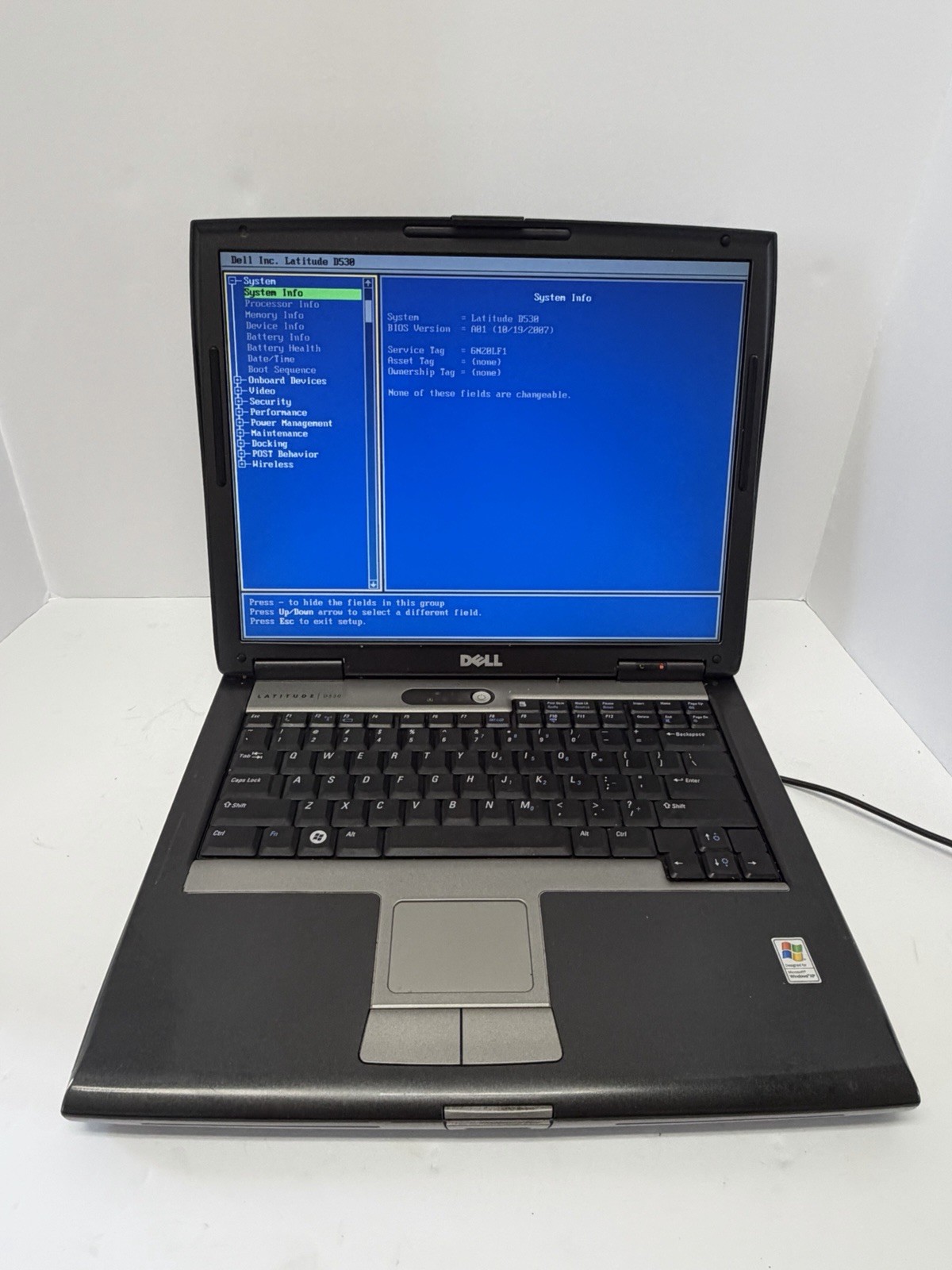 Dell Latitude D530 15″ Core 2 Duo 2.0Ghz Laptop w/ 320GB HD, 3GB Ram, NO Battery