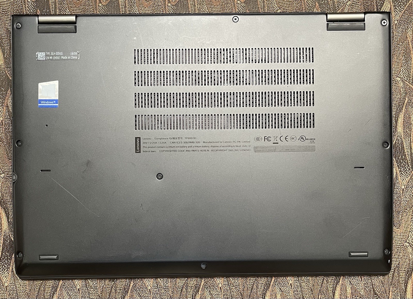 Lenovo ThinkPad X380 Yoga 13.3″ i7-8550U 1.80GHz 8GB 128GB SSD