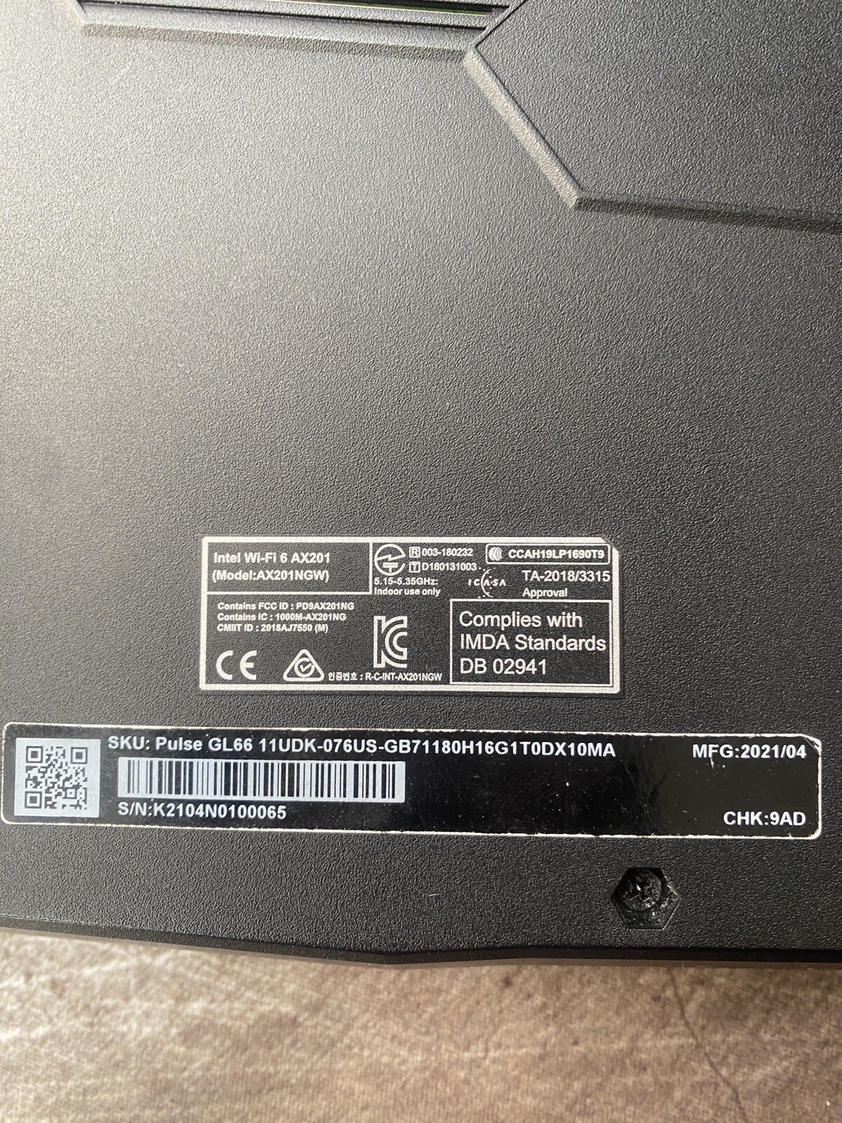 MSI Pulse GL66 RTX 3050 Ti 4GB 16DDR4 RAM 144 HZ DISPLAY