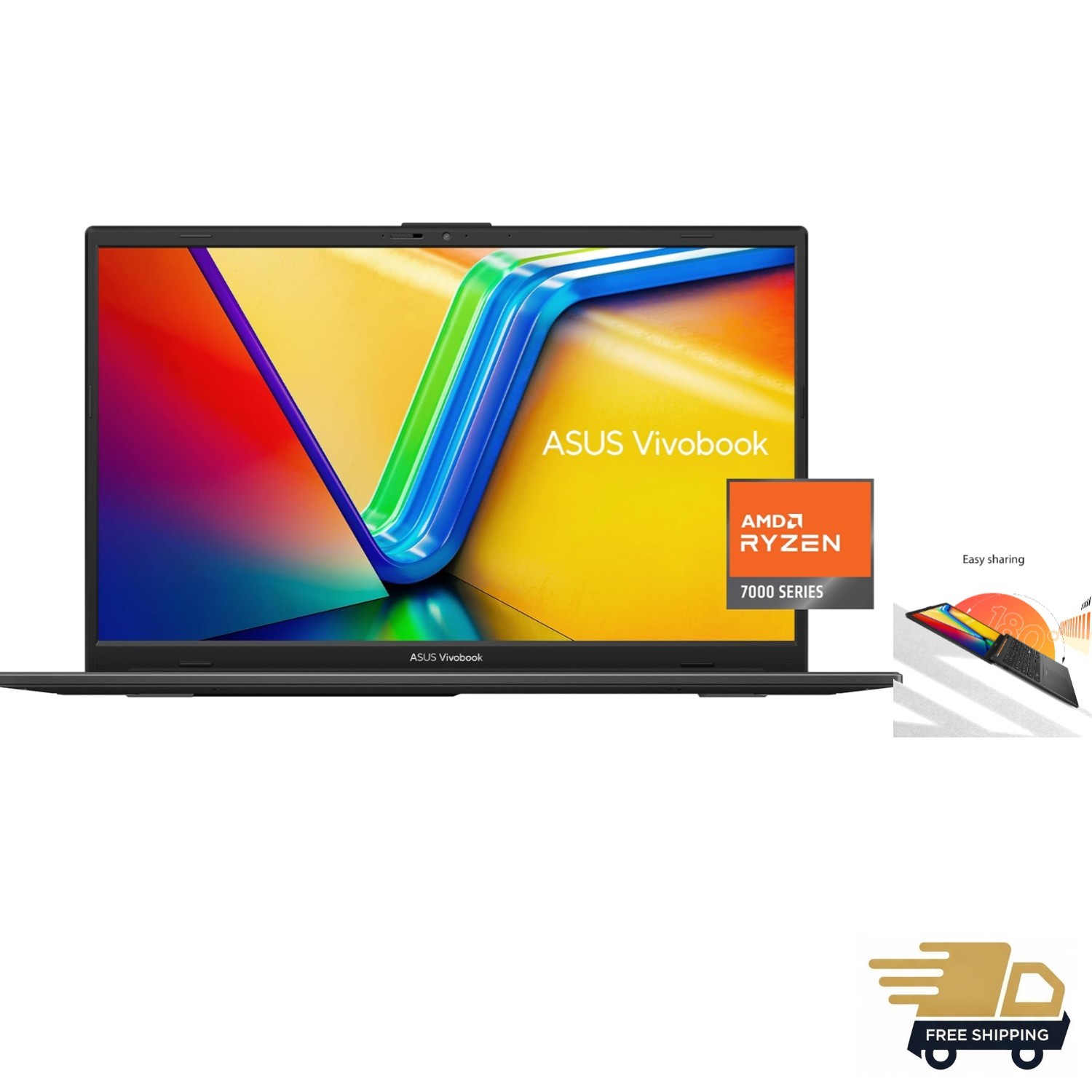 Vivobook Go 15.6” FHD Slim Laptop, AMD Ryzen 3 7320U Quad Core Processor, 8GB…