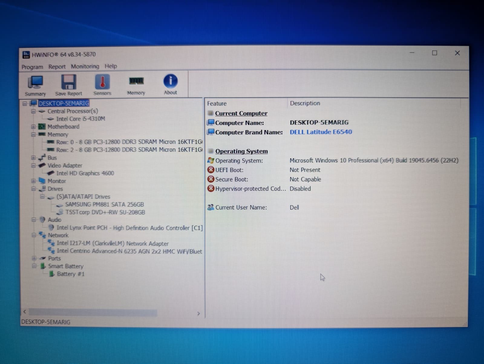 15″ Dell Latitude E6540 | i5 4th 16GB RAM 256GB SSD | FHD Backlit | Win 10 DVD