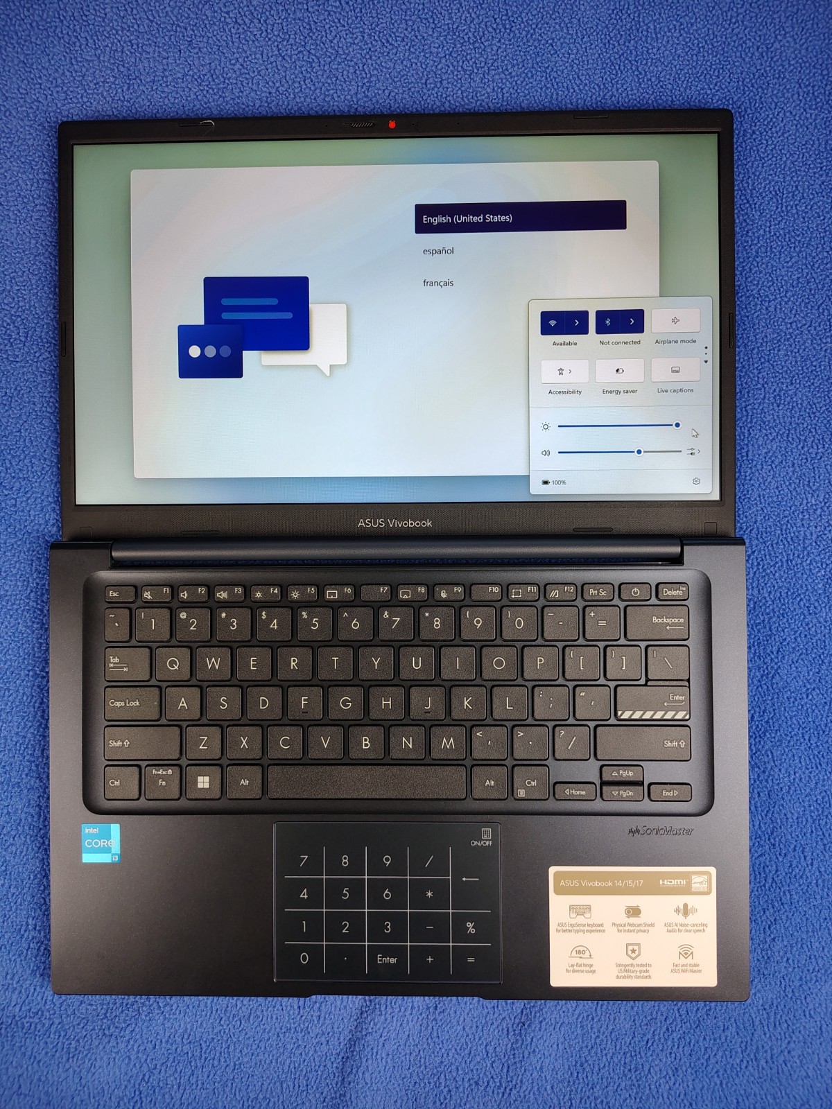 ASUS Vivobook 14″ FHD Laptop Intel Core i3 8GB RAM 128GB SSD X1404VA-I38128