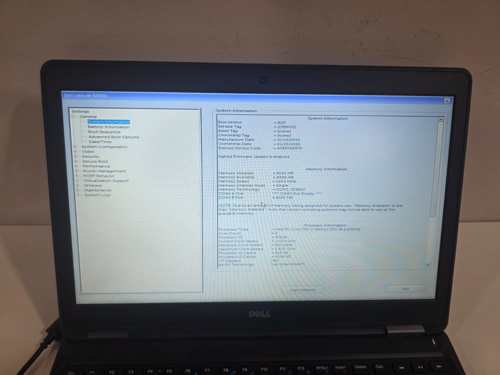 Dell Latitude E5550 Intel i7-5600U 8GB 500GB HDD Webcam Bluetooth