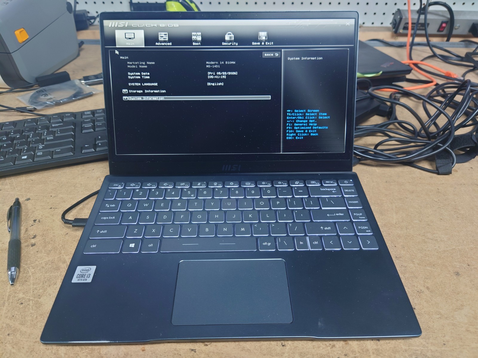 MSI Modern 14 MS-14D1 14″ FHD i3-10110U 8GB RAM No SSD/OS