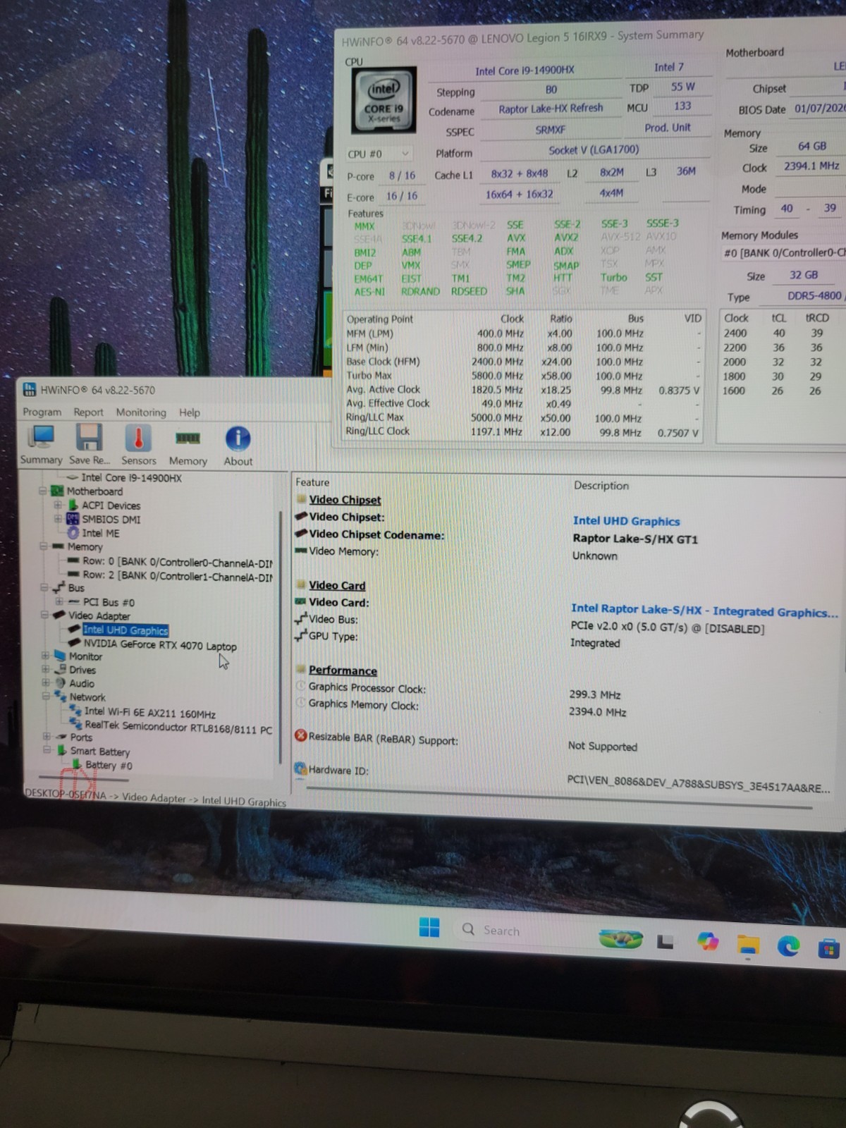 MOTHERBOARD Only: Legion 5 16IRX9 i9-14900HX RTX4070 Gaming Laptop Parts Out