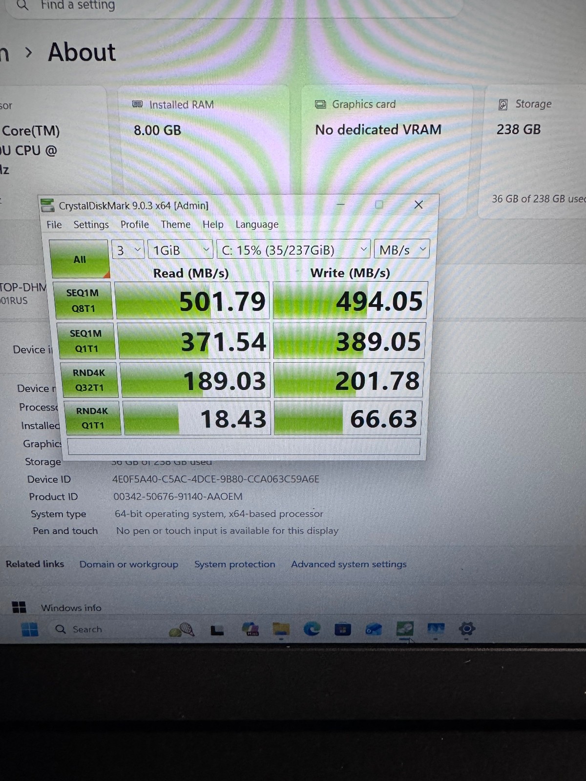 Lenovo ThinkPad T560, Intel Core i5-6300U @ 2.4GHz, 8GB RAM, 256GB SSD, W10P