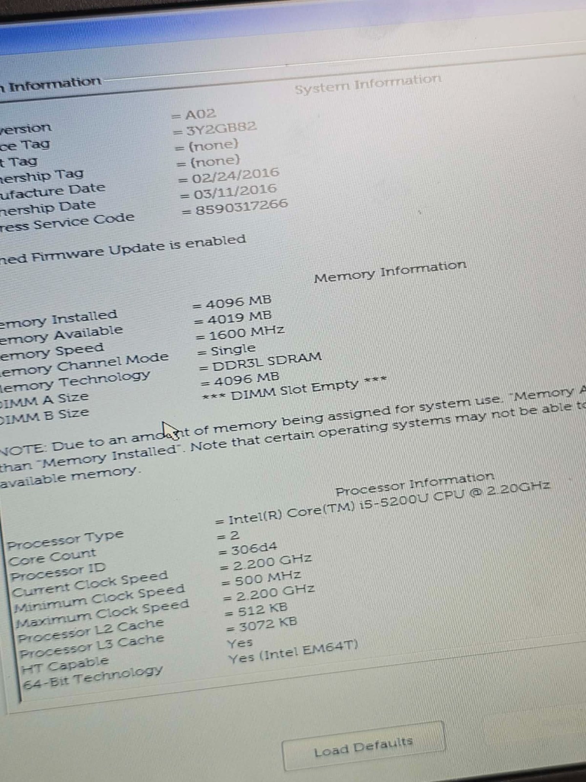 Dell Latitude 3560 i5-5200U@2.2GHz 4GB DDR3 500GB WiFi BT – Powers/Posts