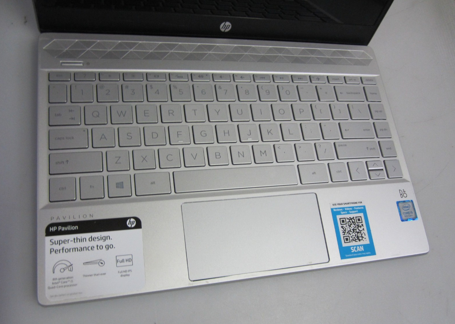 HP Pavilion 13-an0010nr i5-8265U 8GB 1.60GHZ 256GB M2SSD NO OS + AC LAPTOP READ