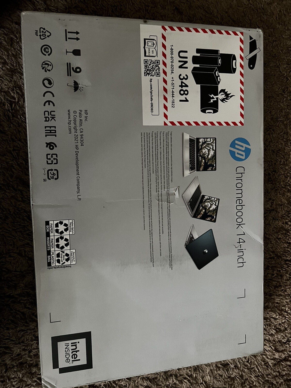 HP Chromebook 14-ca061dx 14 in. 32GB Intel Celeron N3350 2.40GHz, 4GB Laptop –