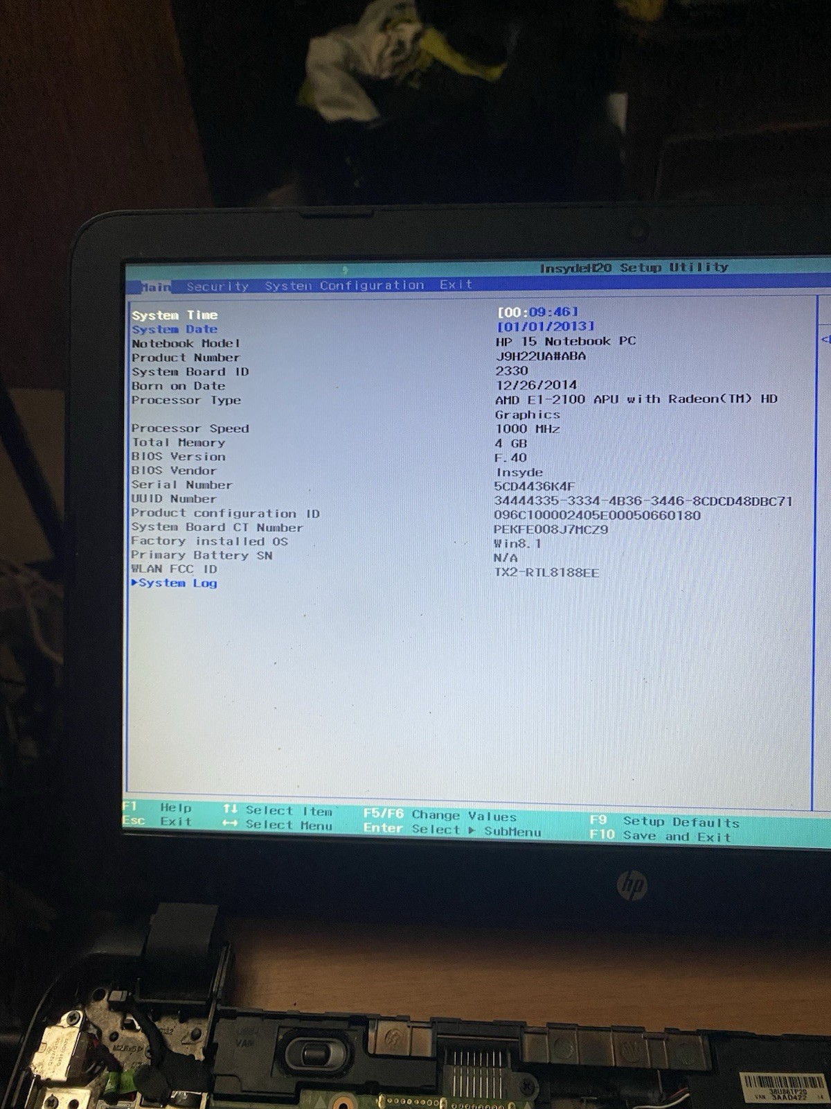 HP 15-f004dx Laptop AMD E1-2100 – No RAM/HDD – Bad Ribbon – No Batt/Charger