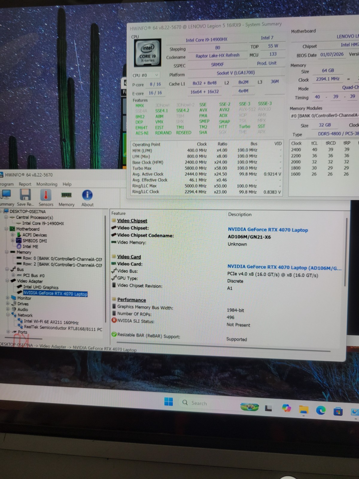 MOTHERBOARD Only: Legion 5 16IRX9 i9-14900HX RTX4070 Gaming Laptop Parts Out