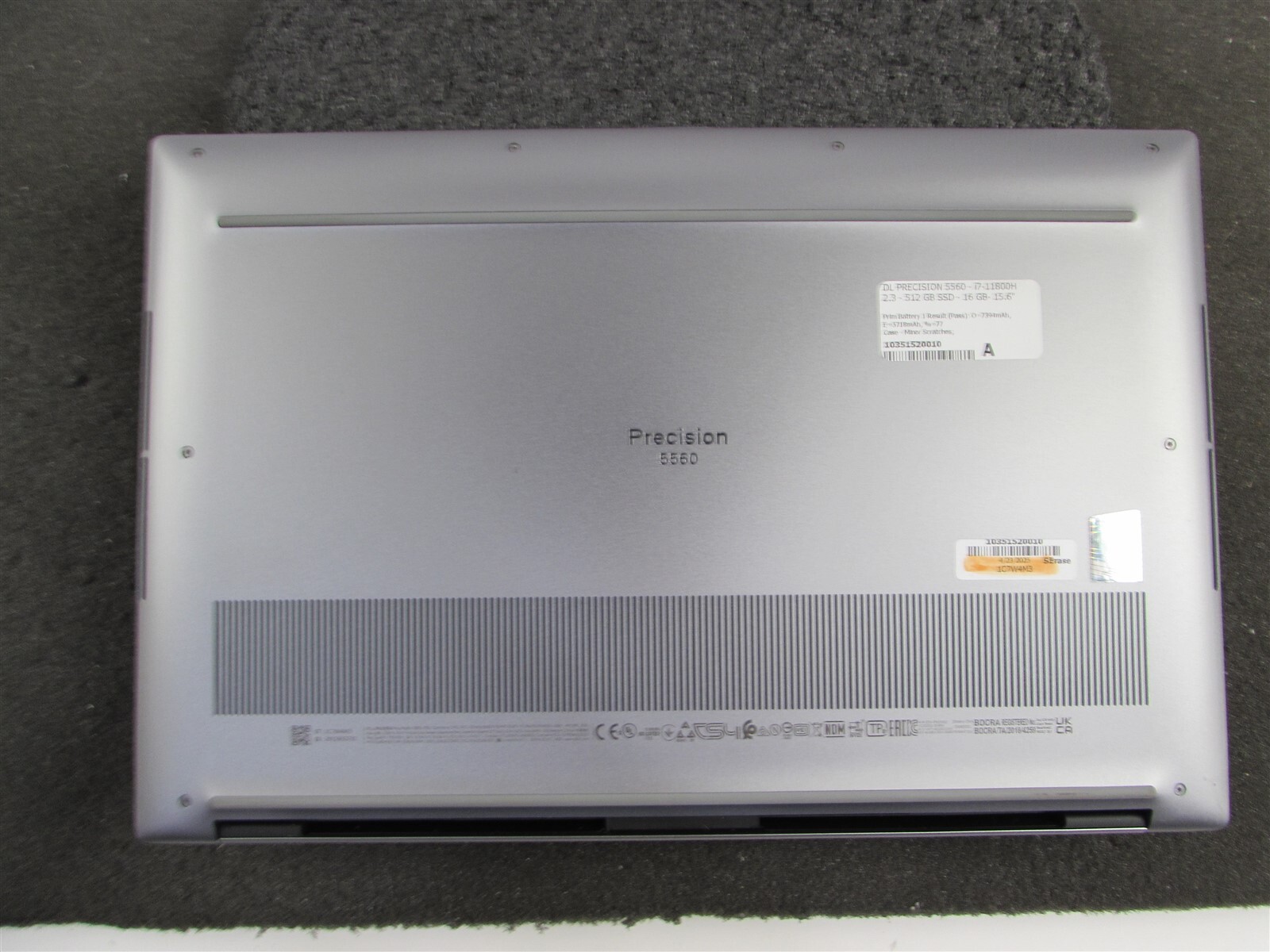 DELL PRECISION 5560 1920X1200 FHD I7-11850H 512GB SSD 16GB RAM RTX A2000 NO O.S