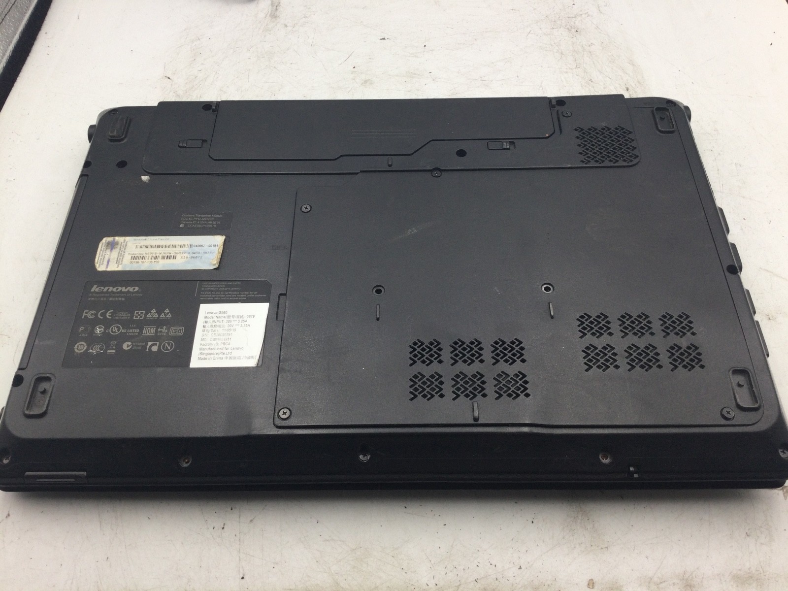 LENOVO G560 – BOOTS TO BIOS – NO RAM – INTEL PENTIUM P6200 -READ BELOW – BB
