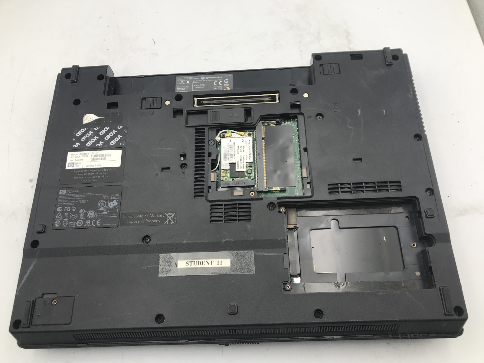 HP COMPAQ 6710B – FOR PARTS/REPAIR – INTEL CORE 2 DUO – NO RAM – READ DESC – BB!