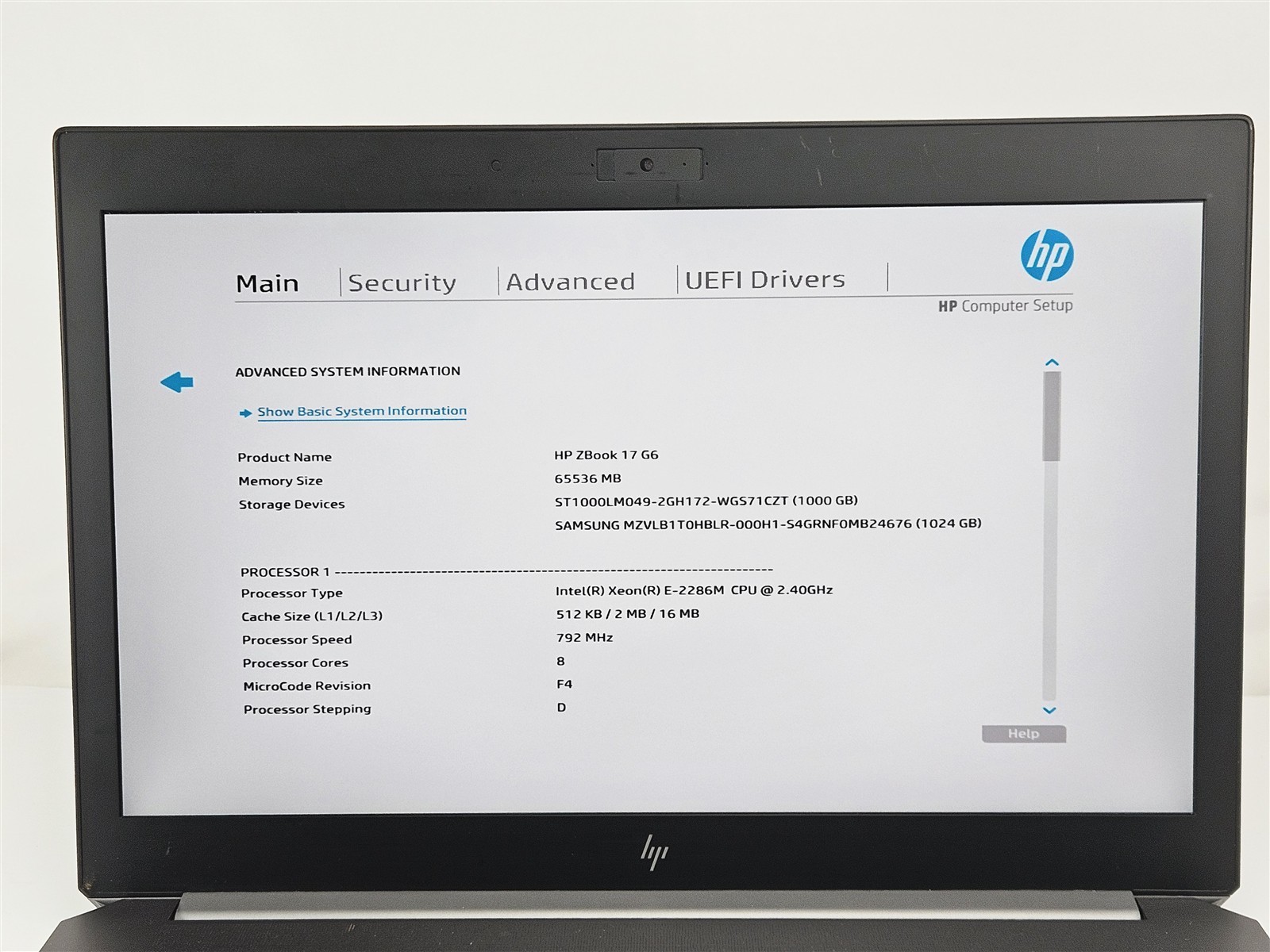 HP ZBook 17 G6 Intel Xeon E-2286M 64GB 1TB SSD RTX 4000 17.3″