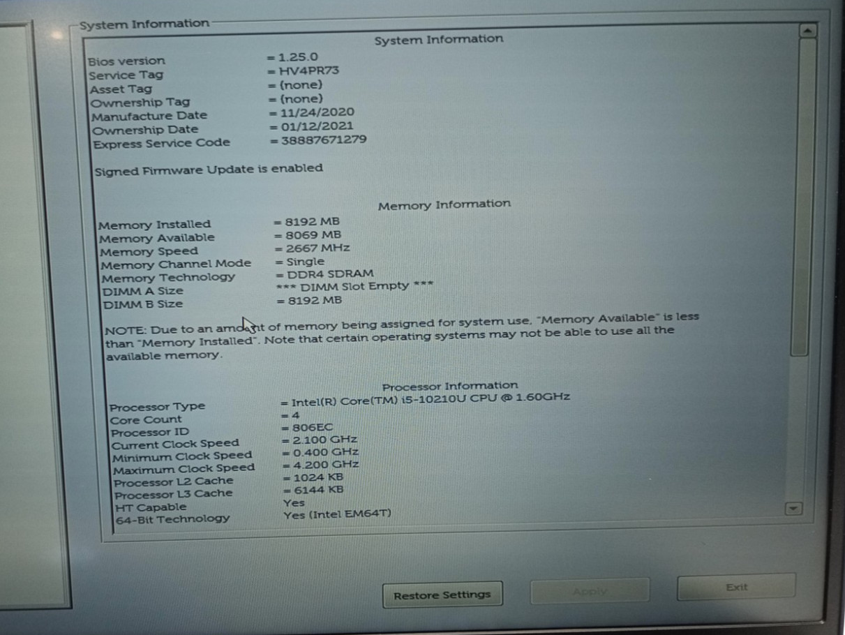 Dell Precision 3550 15.6″FHD i5-10210u@1.60GHz 8GB RAM 256GB NVMe No OS MC498*!