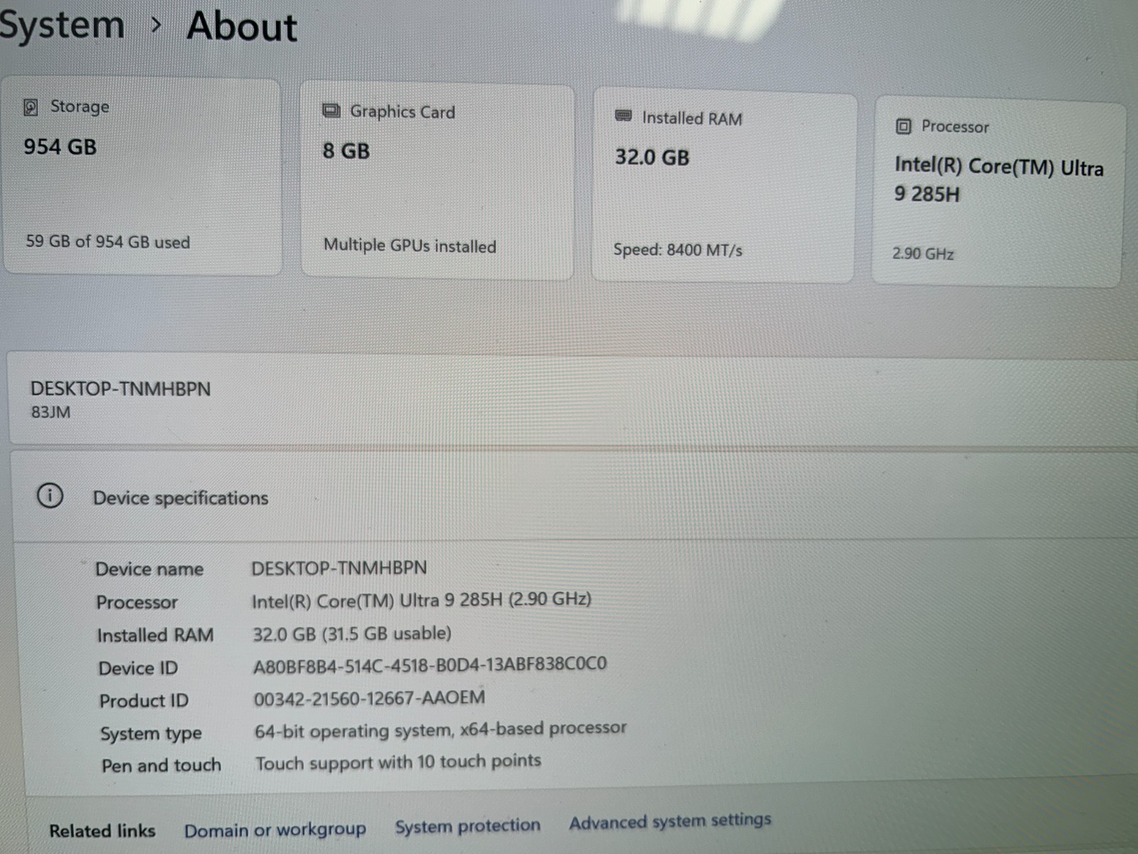 Lenovo IdeaPad Pro 5 16IAH10, Intel Core Ultra 9 285H, 32 GB RAM, 1 TB NVMe SSD