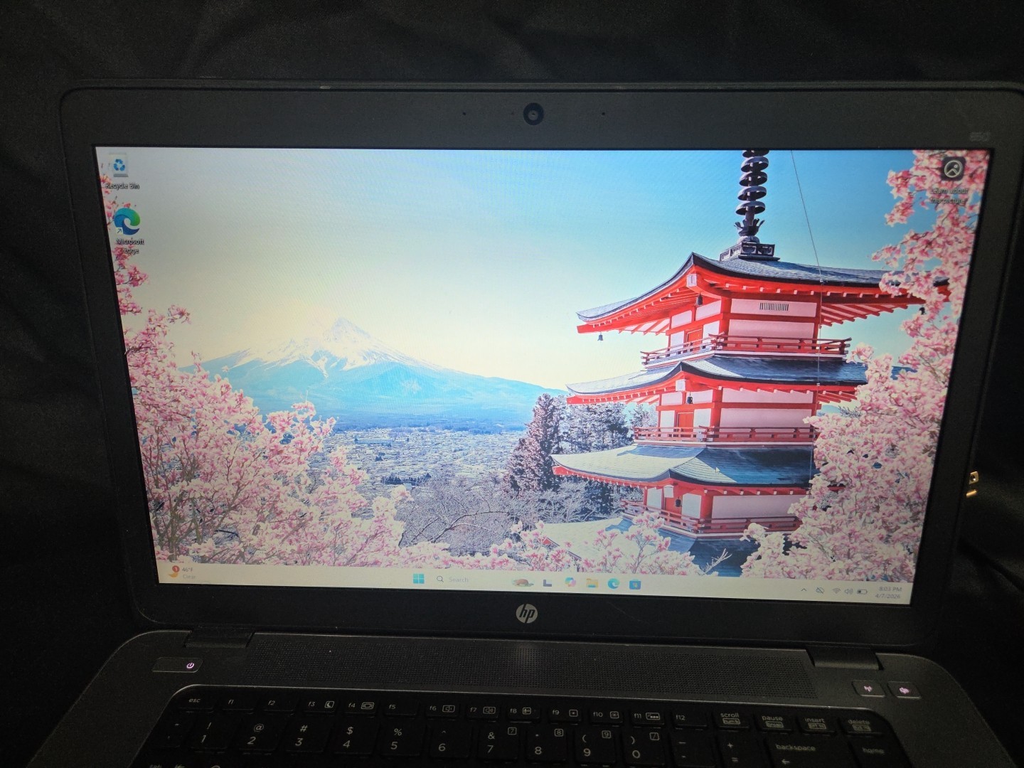 HP EliteBook 850 G1 15.6″ Core i7 4600u 8GB RAM 256GB SDD Win 11 Pro wifi
