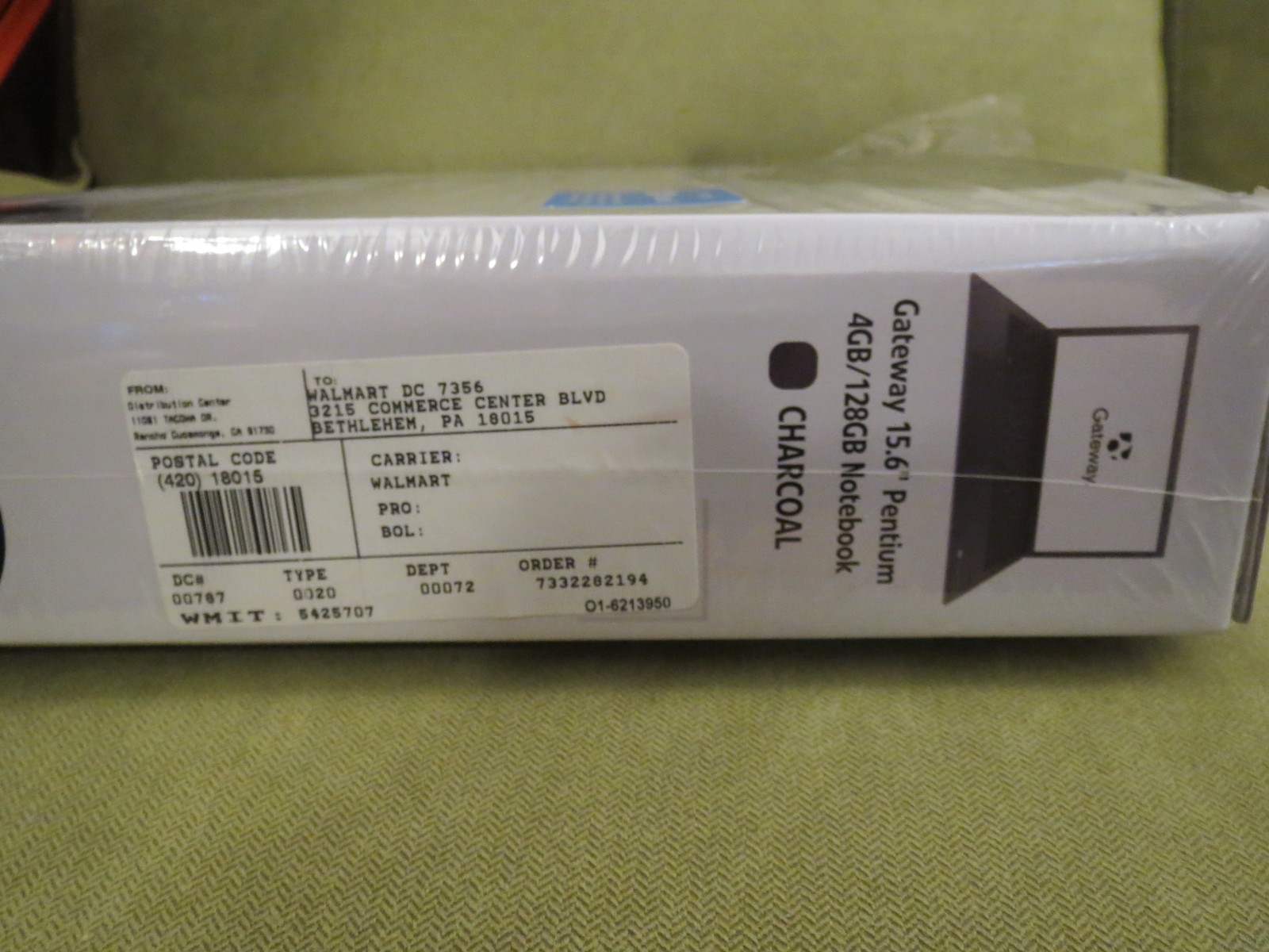 Gateway (Cow Theme) 15.6 inch Ultra Slim Notebook GWTN156-BK, EMPTY BOX ONLY