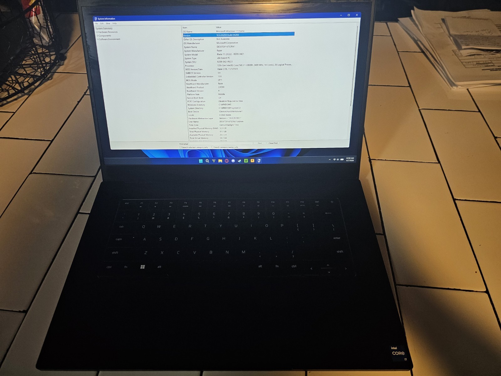 Razer Blade 15 240Hz 2K 2.4 GHz i7-12800H 32GB 1TB RTX 3070 Ti