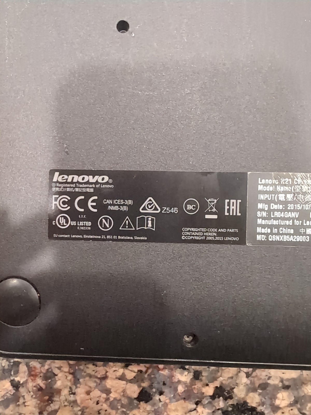 Lenovo N21 Chromebook 11.6″ Intel Celeron N2840