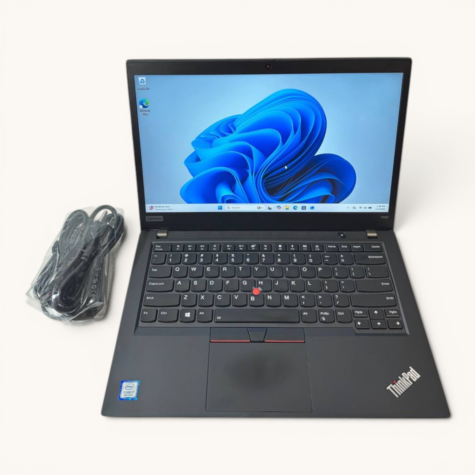 Lenovo ThinkPad T490 14” I7-8565U 1.8GHz, 16GB RAM, 256GB NVMe #129