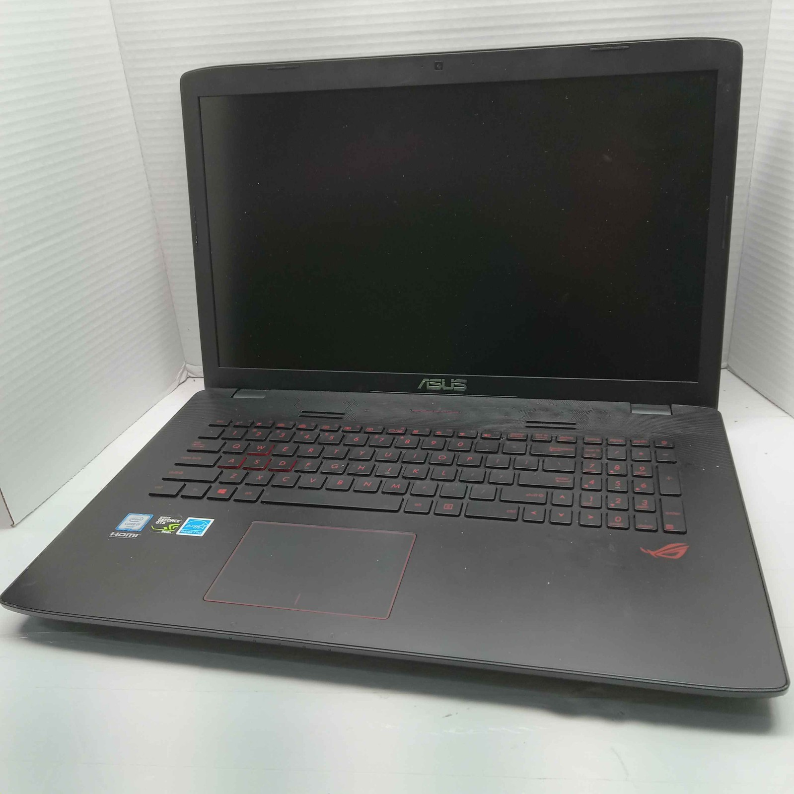ASUS ROG GL752V Gaming Laptop i7-6700HQ 8GB RAM GTX 960m No HDD – BROKEN READ ^
