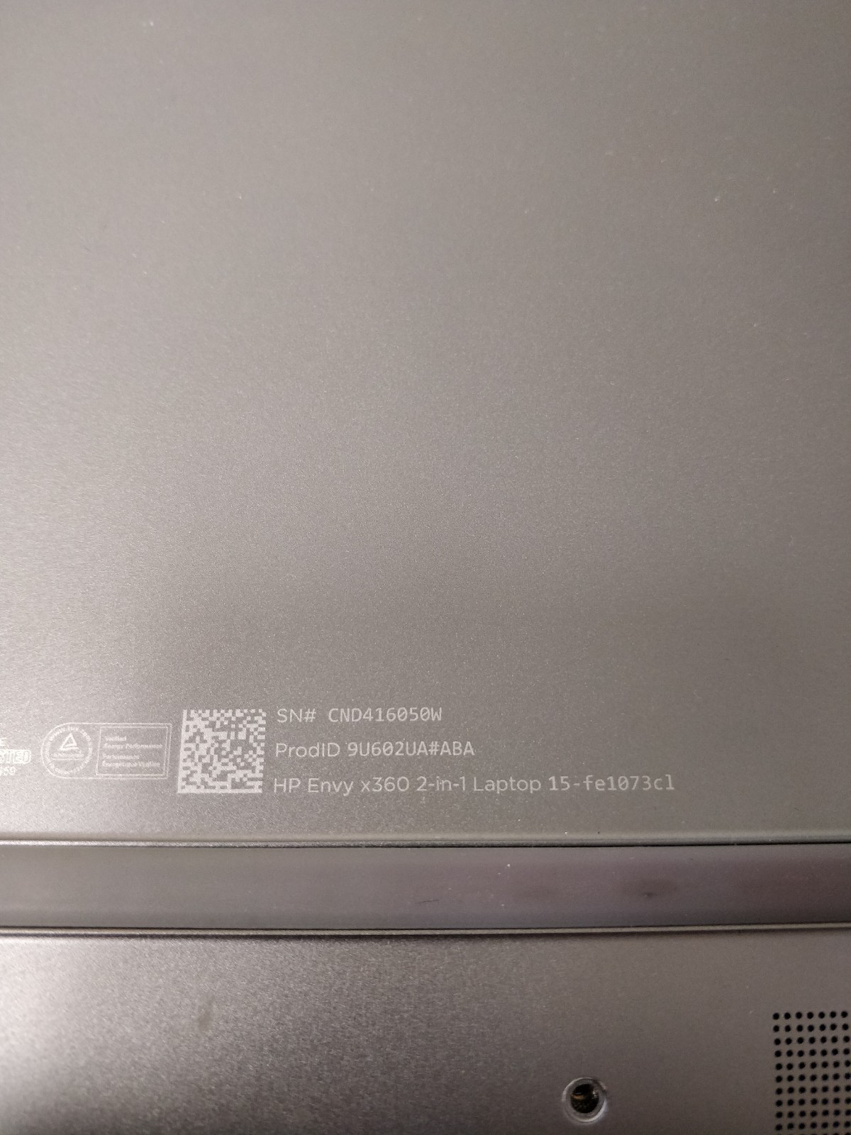 HP ENVY x360 15-FE1073CL Intel Core Ultra 7 155U 8GB RAM NO DRIVE PARTS 9122