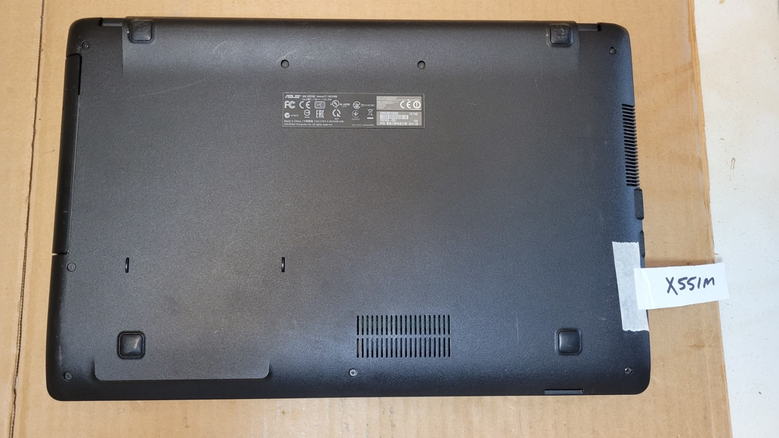 Asus Laptop Model X551M – Powers On | Screen Damage — For Parts or Repair