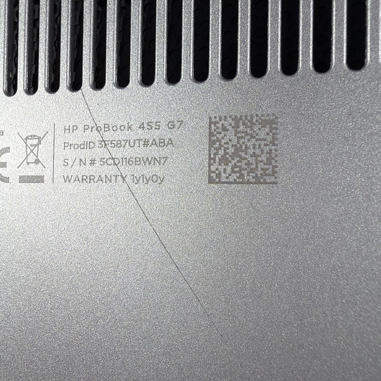 HP PROBOOK 455 G7 AMD RYZEN 5 4500U 16GB RAM **POWER ON