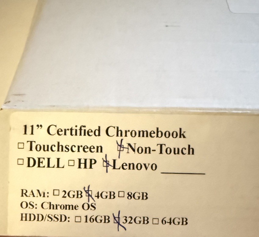 Used Lenovo 100e Chromebook (2nd Gen) AST 82CD – AMD A4 – 4GB 32GB Tested