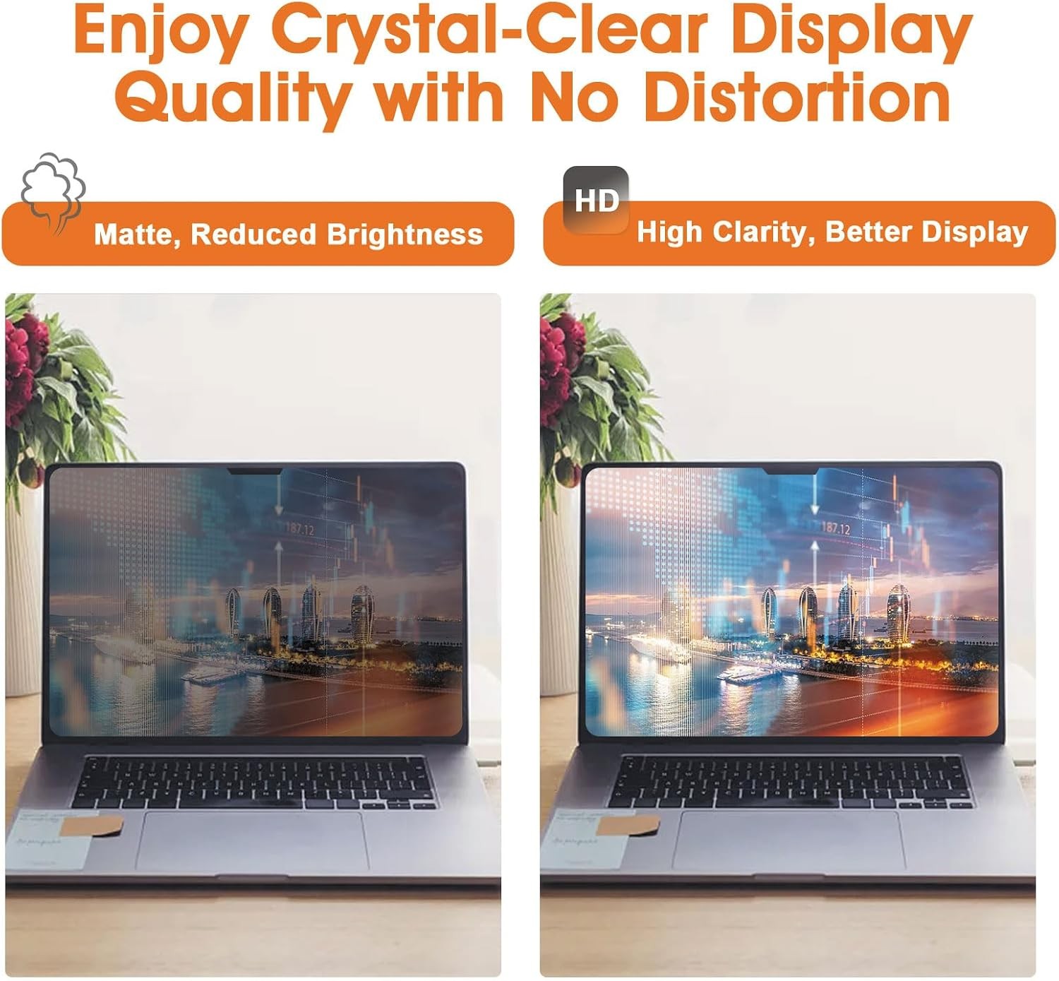 Removable Anti-Glare Magnetic Privacy Screen for 16 Inch 16:10 Laptops, Black