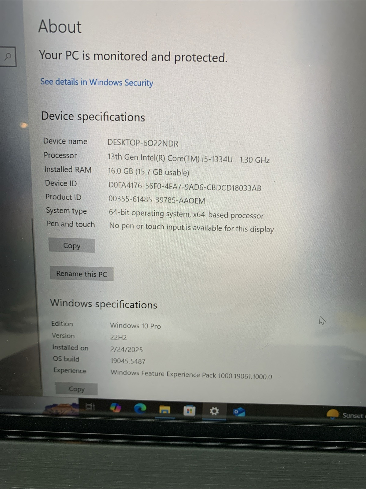 SONY VAIO Pro PG Core i5 13th Gen i5-1334U 16GB RAM 256GB SSD Win10 Iris Xe FHD