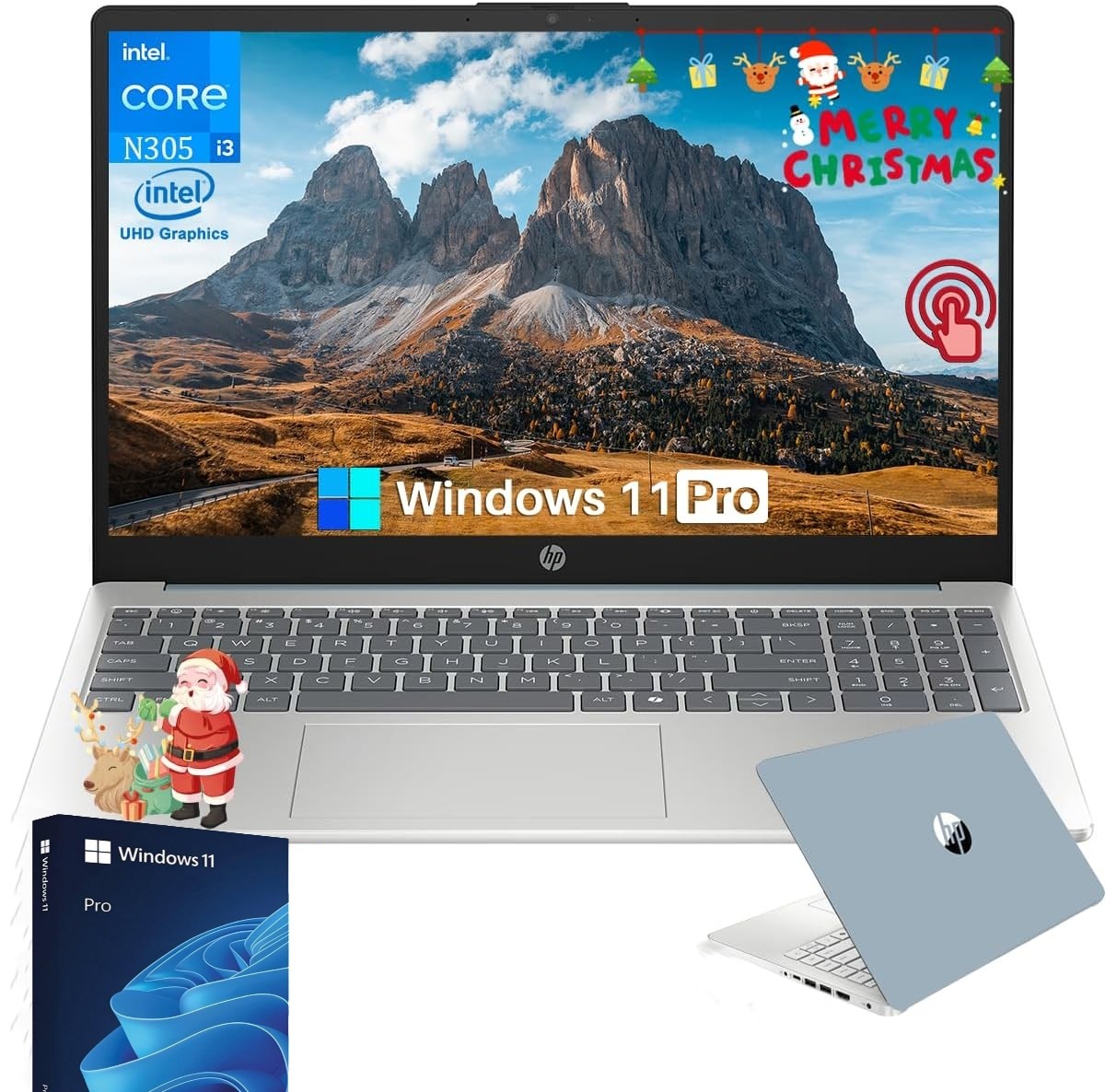 HP Laptop 15.6″ Touch Screen 8 core Intel i3 N305 UpTo 32GB RAM 2TB Windows OS