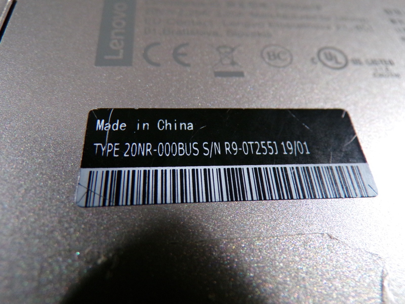 THINKPAD L390 INTEL CORE I5-8265U 1.60GHZ 8GB RAM