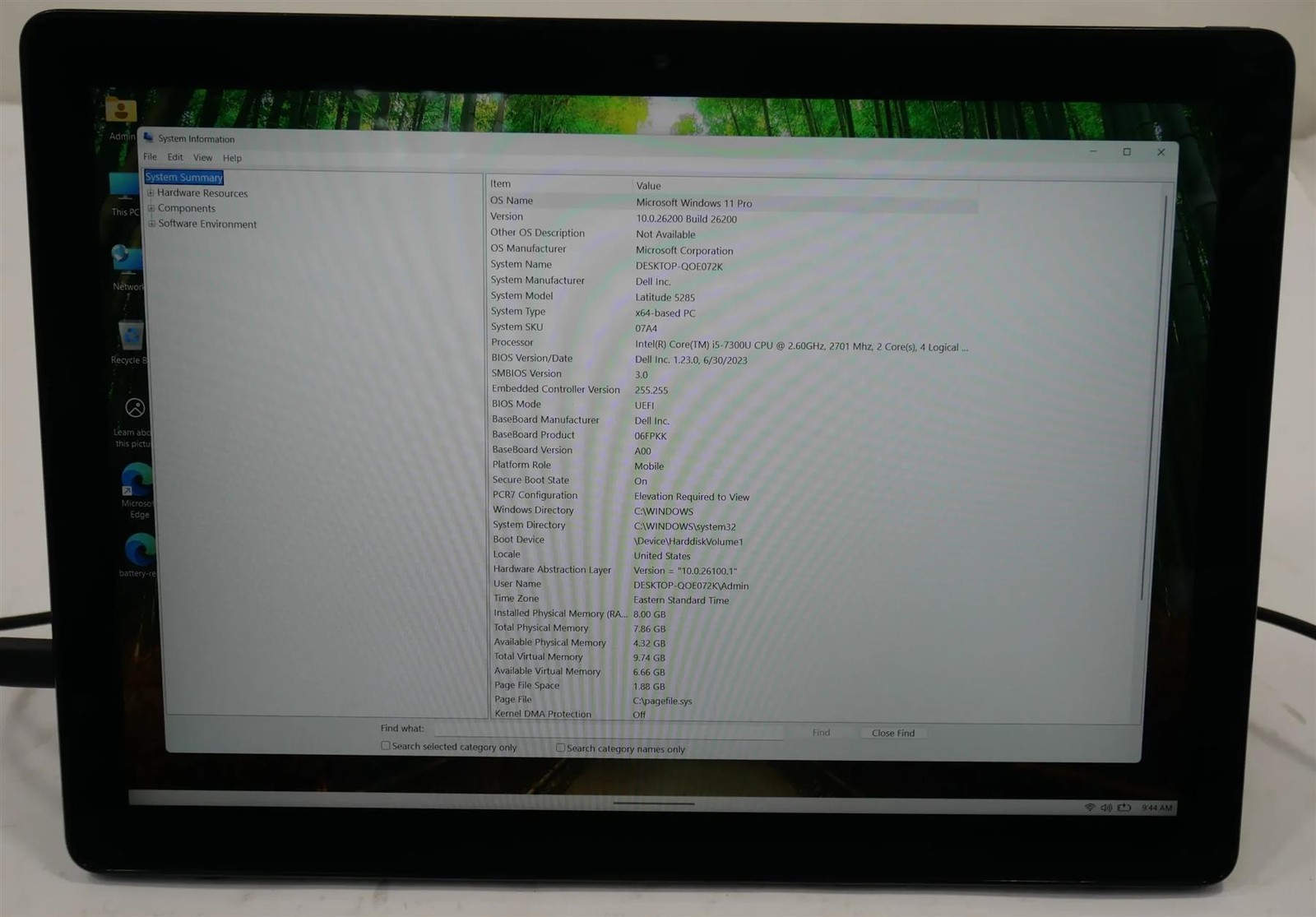 Dell Latitude 5285 2-in-1 Core i5-7300U 2.6GHz 8GB 128GB Touch Screen