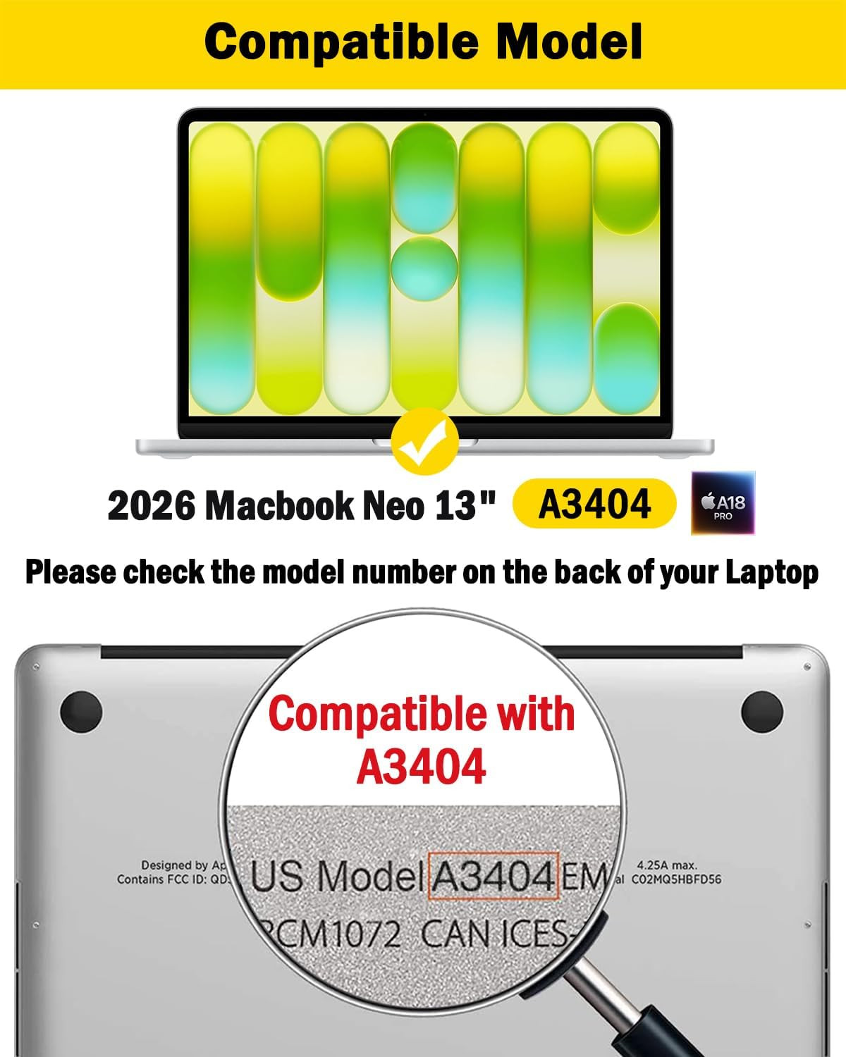 2-Pack 360° Privacy Screen Protector Compatible with 2026 Macbook Neo 13 Inch A1