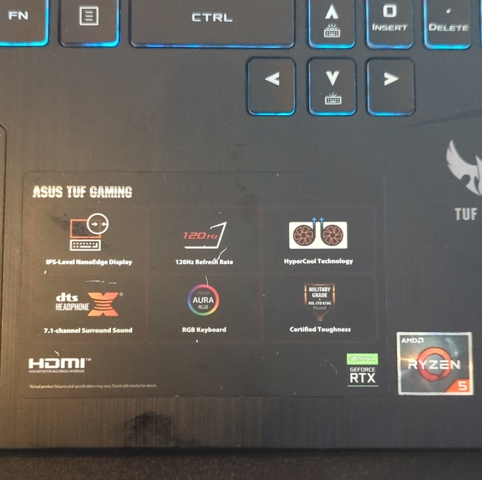 ASUS TUF Gaming FX505DV 15.6” Gaming Laptop – Ryzen 5, RTX 2060, 16GB RAM, 512GB