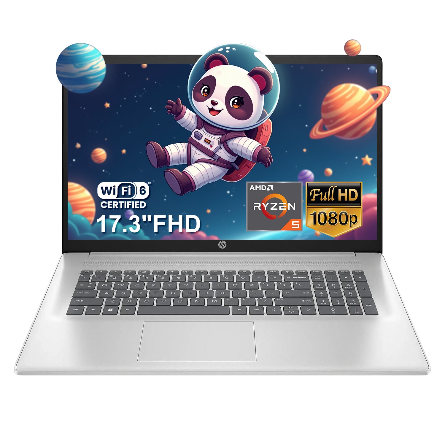 2025 HP 17.3″ FHD Laptop Computer AMD Ryzen 5 7430U 16GB RAM,512GB SSD Win 11