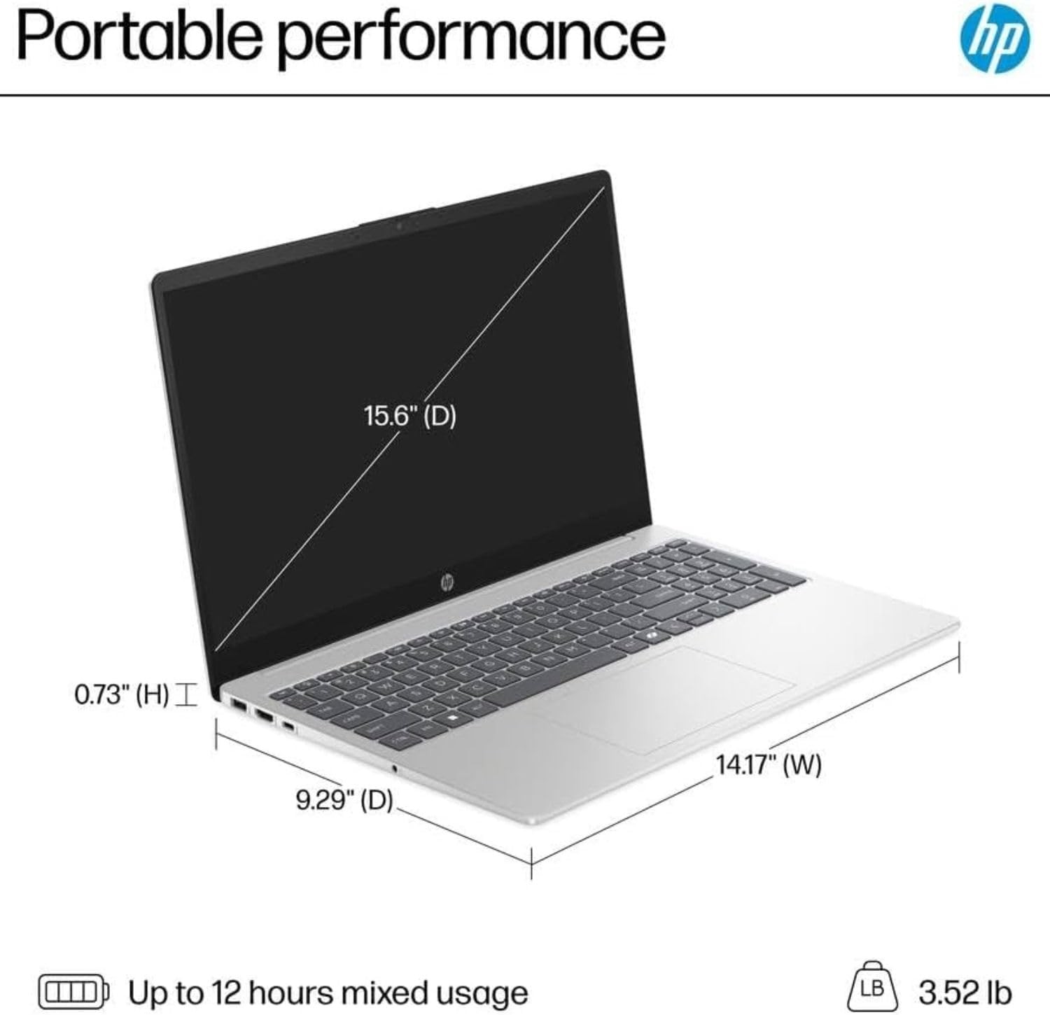 HP OmniBook 3 Copilot+ PC – 15.6″ AMD Ryzen 5 AI 5 330 2025 16GB RAM 512GB SSD