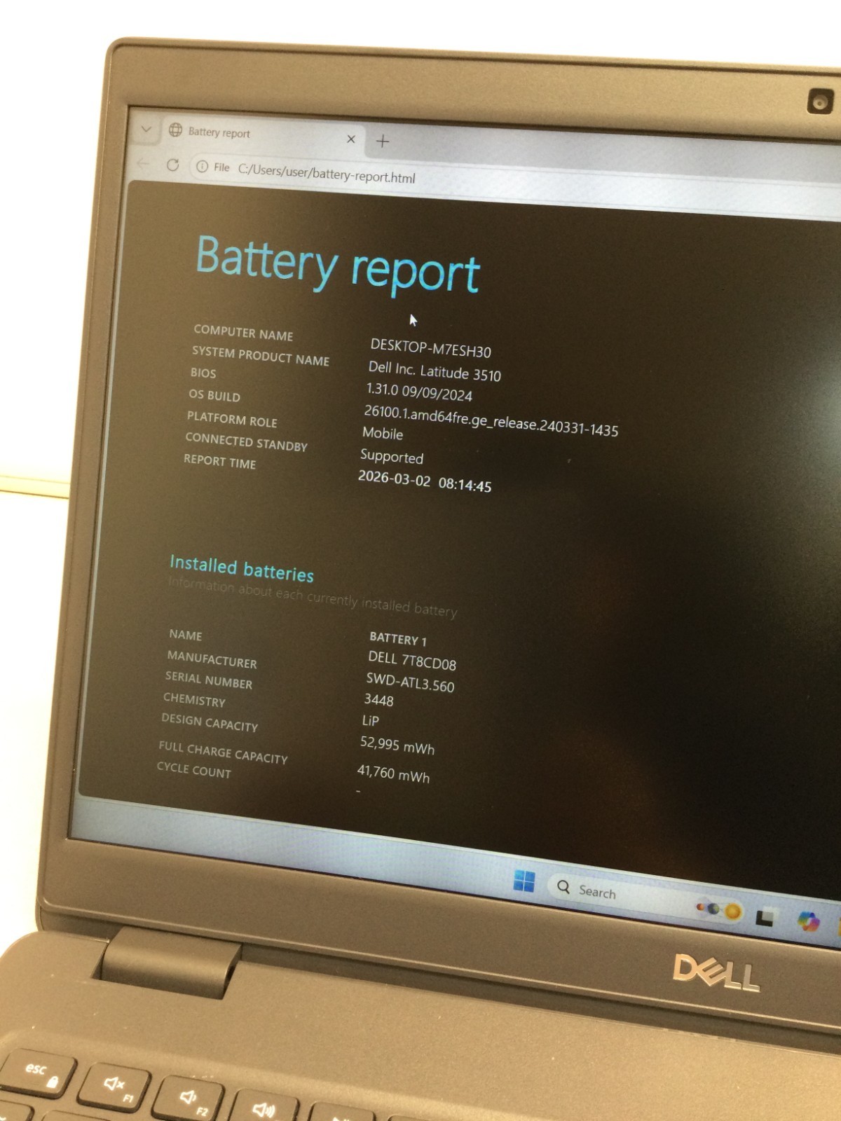 Dell Latitude 3510 15.6″Core i5 10TH GEN 12GB RAM 256GB SSD 1.60ghz** RAED**