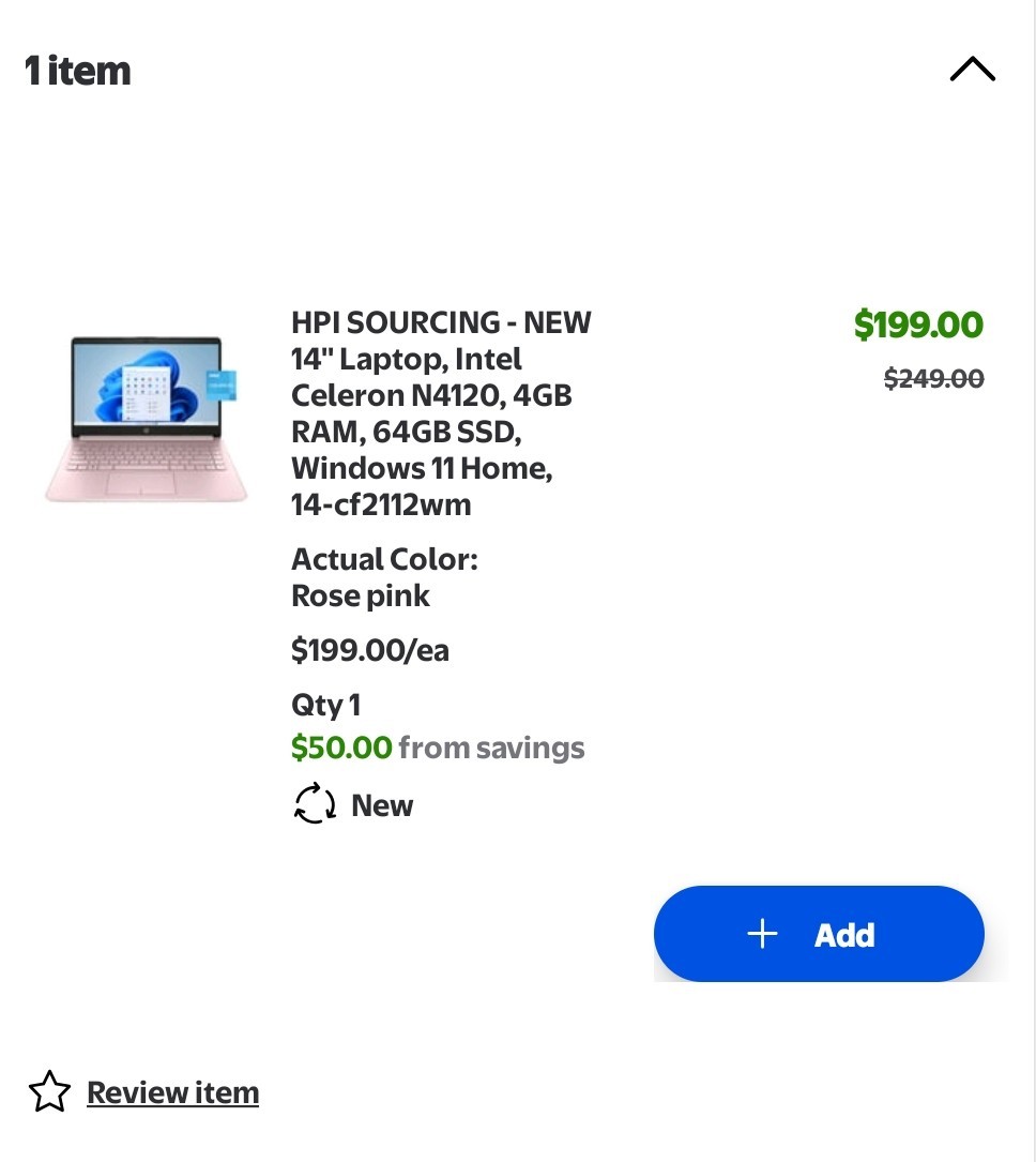 HP 14″ Pink Laptop Intel Celeron 4GB RAM 64GB eMMC Webcam Win 2019