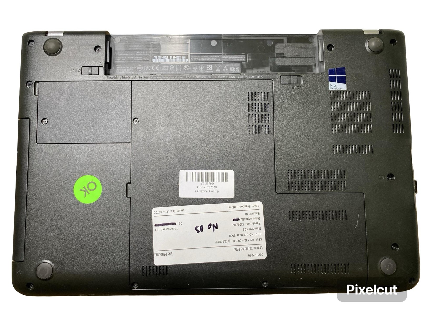 Lenovo ThinkPad E550 Corei3 5005U 4GB No OS/SSD No Battery Grade C