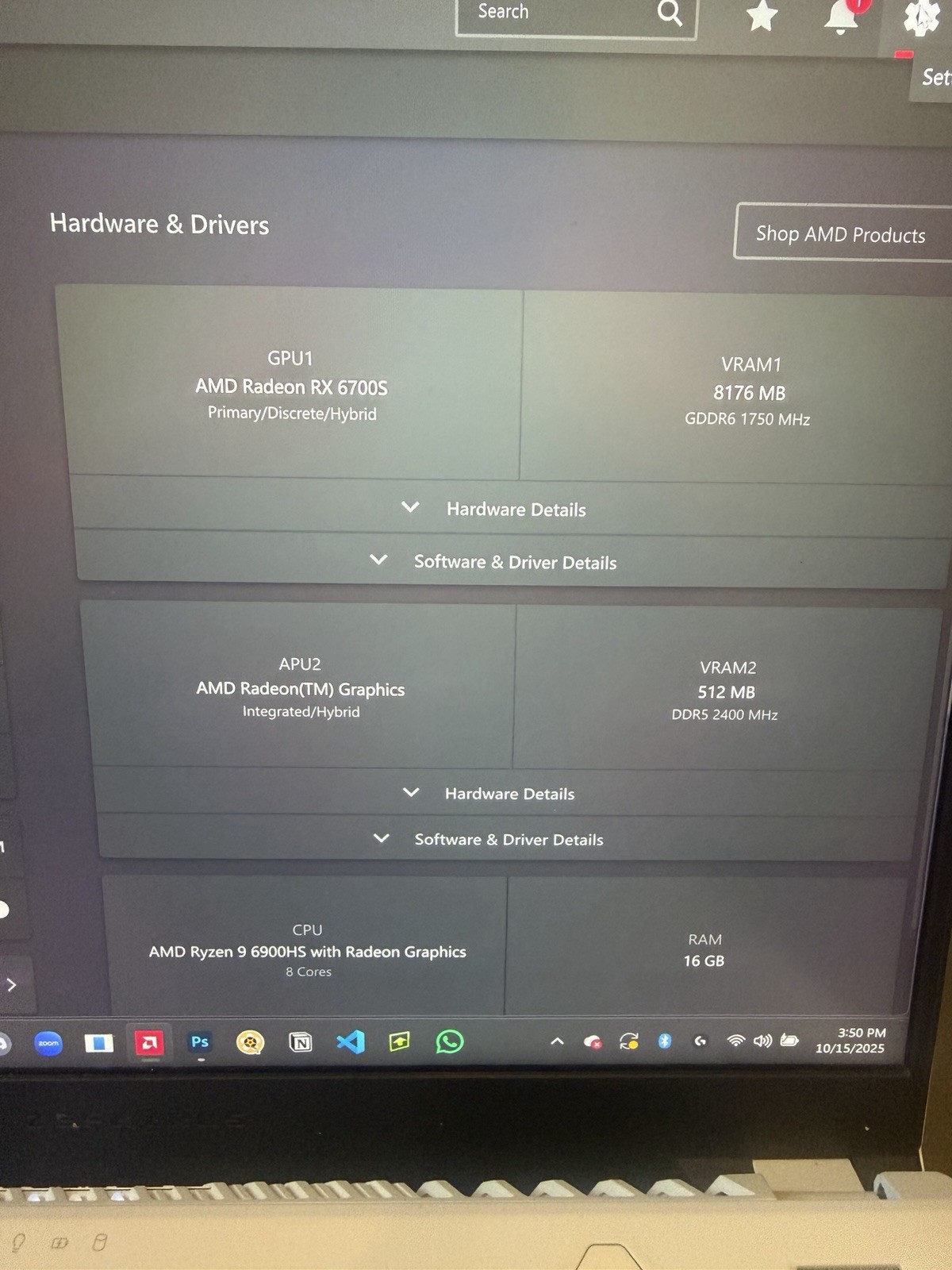 ASUS ROG Zephyrus G14 Laptop 14-inch Ryzen 9 6900HS, RX 6700S