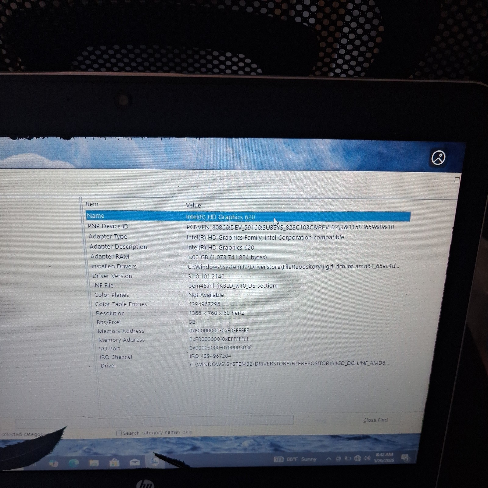 HP EliteBook 840 G4, Intel Core I5 7th Gen, 16GB RAM, 256GB SSD, For Parts